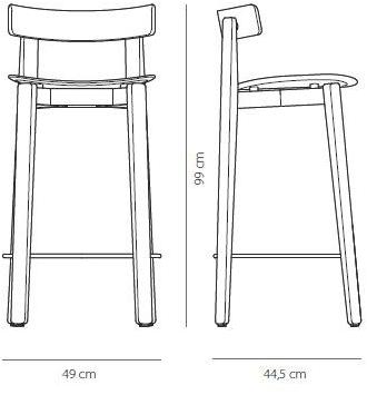 Gazzda Барный стул из дуба со спинкой Nora sun-id-1375823 - Вид №11
