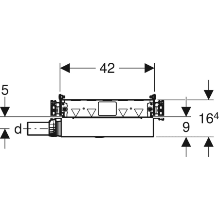 GEBERIT 461.734.00.1 Инсталляция для душа Geberit GIS, с водоотводом в стене, высота стяжки для напольного стока 90–200 мм  - Вид №3