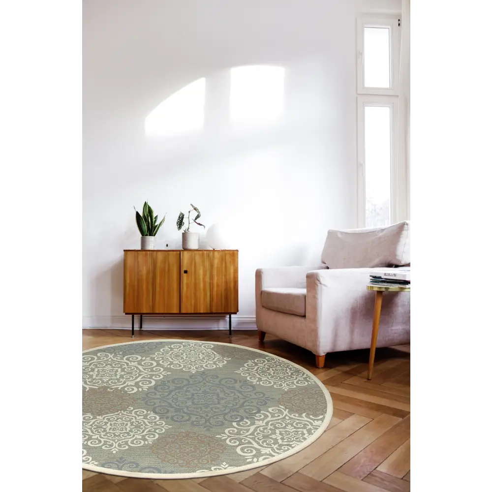 Ковер вискоза Genova 001/655590 ø160 см цвет мультиколор RAGOLLE STLM-2053870 - Вид №4