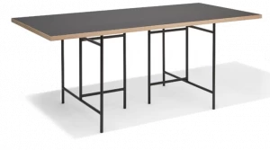 Richard Lampert Прямоугольный стол из стали и дерева Eiermann