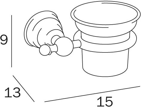 INDA® Подставка для зубных щеток из матового стекла Raffaella A32100 - Вид №1