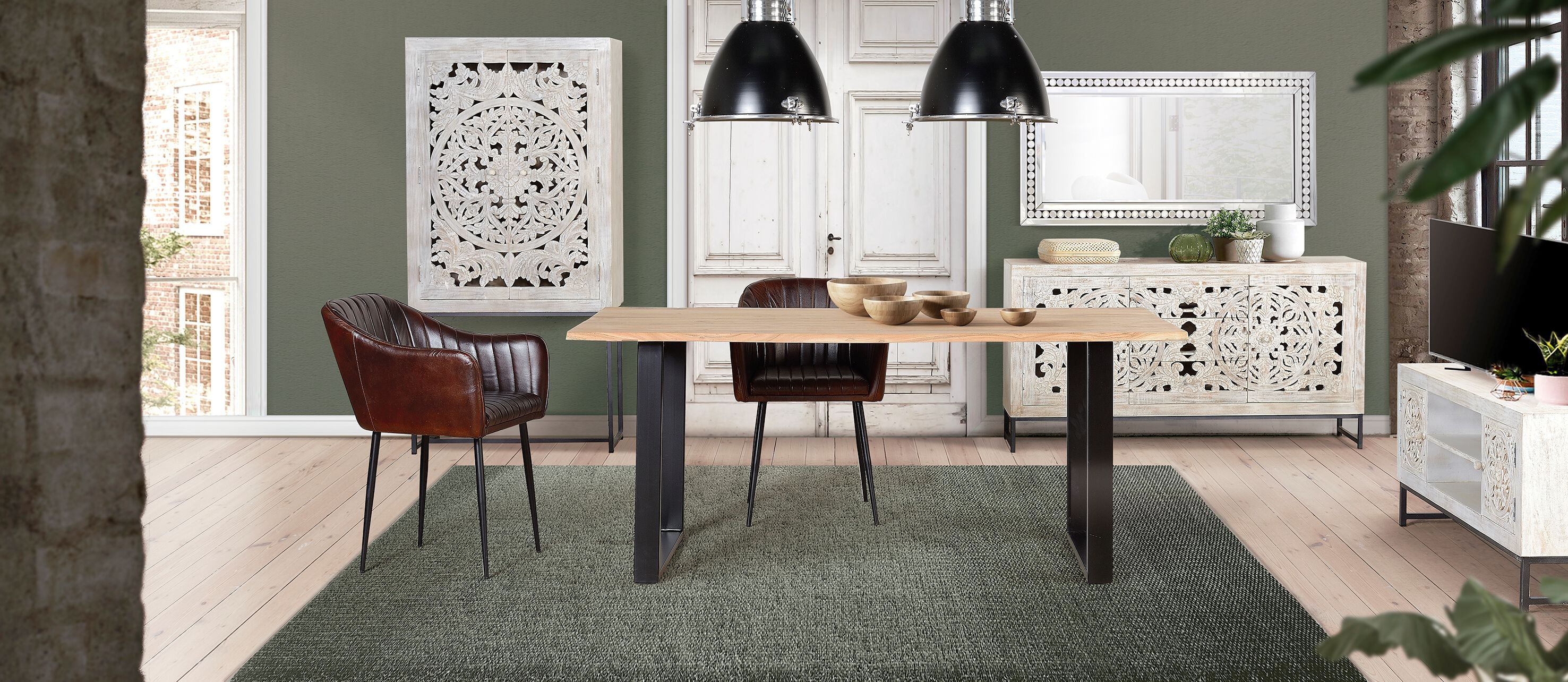 Шкаф для телевизора mango с распашными дверцами Giner y Colomer Миконос ARCH-00001588 - Вид №2