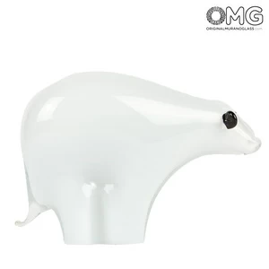 2858 ORIGINALMURANOGLASS Фигурка Полярного Медведя - Original Murano Glass OMG 14 см