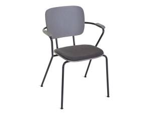 Металлический штабелируемый стул с подлокотниками