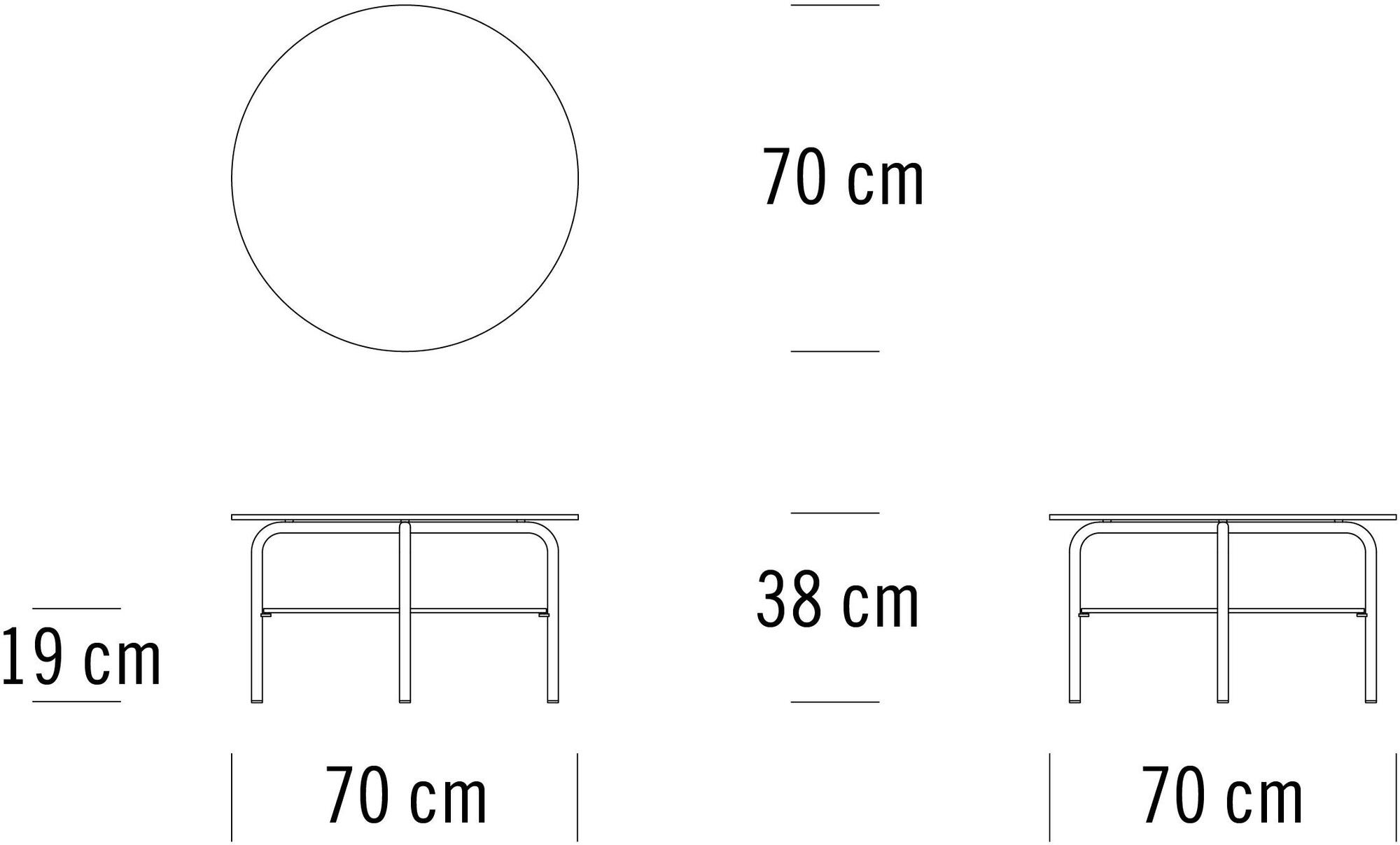 Thonet Круглый стеклянный журнальный столик для гостиной Mr 515 sun-id-1480011 - Вид №12