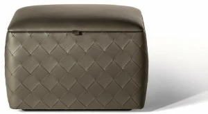 Poltrona Frau Прямоугольный пуф-контейнер из кожи La collezione - mobili e complementi