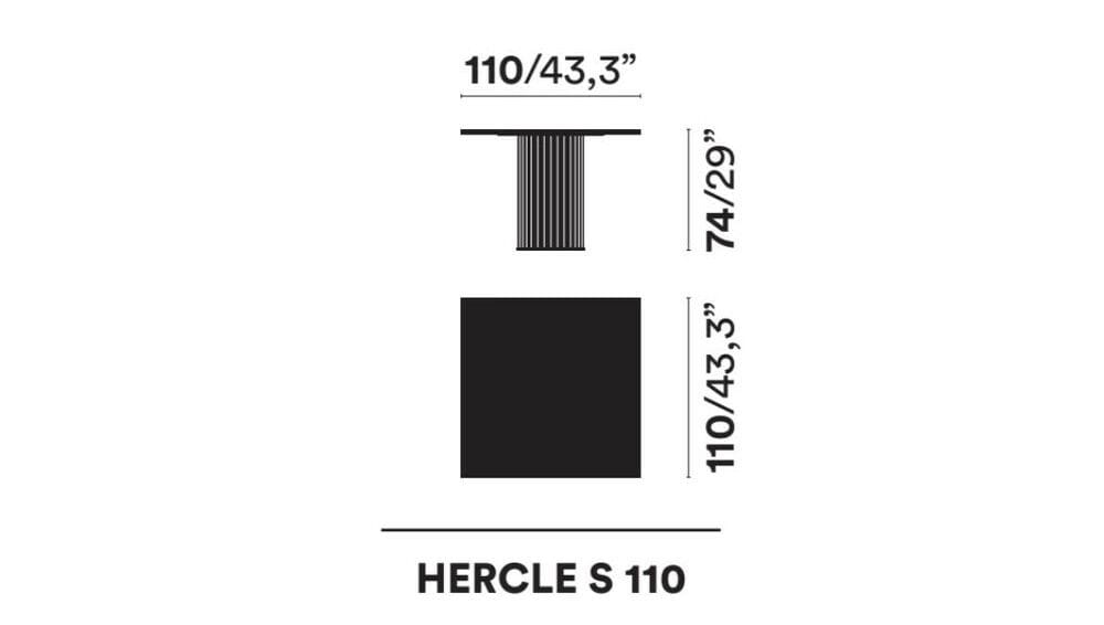 Алюминиевый квадратный стол Opinion Ciatti HERCLE ARCH-00081724 - Вид №4