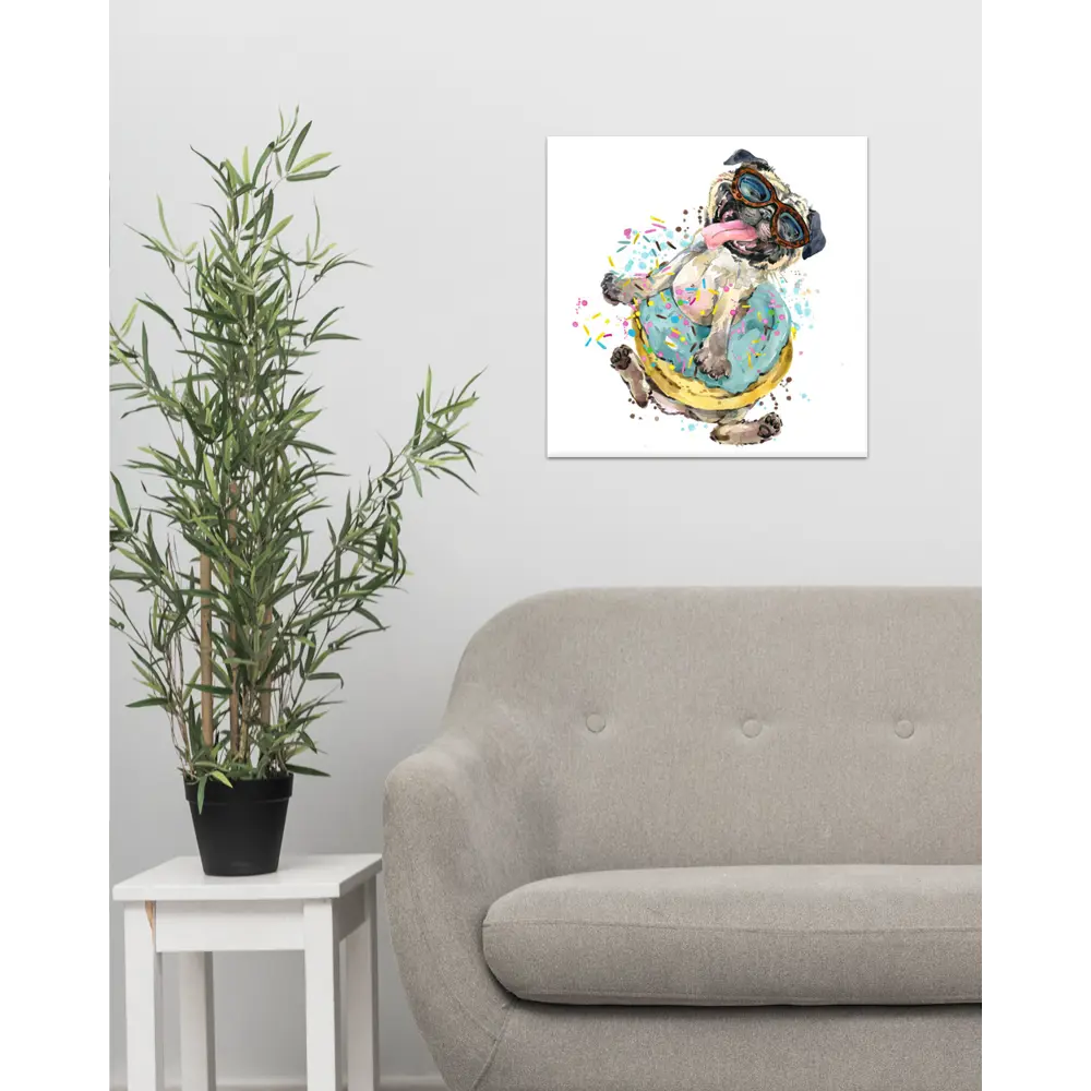 Картина на холсте «Собачка в очках» 30x30 см 82402328 STLM-2063223 Santreyd  - Вид №3