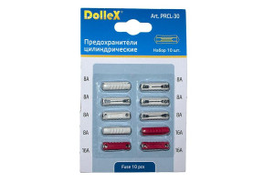 16051022 Цилиндрические предохранители 7x8А+3x16А=10шт. PRCL-30 Dollex