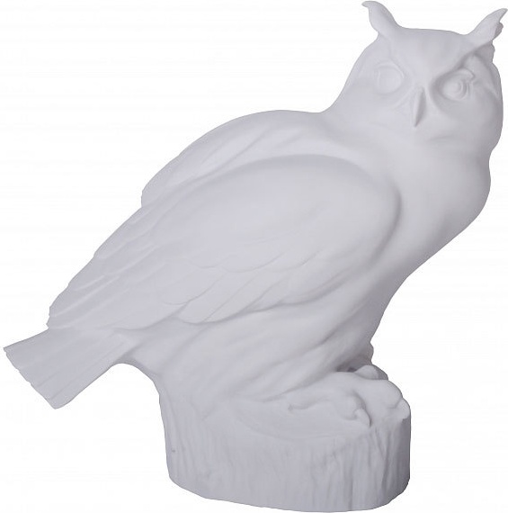 10597257 Императорский фарфоровый завод Скульптура "Филин" "Белый" Фарфор твердый 