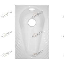 Чаша "ГЕНУЯ" чугунная со смещенным выпуском без арматуры 530х340х260 мм Лобненский Стройфарфор (ЛЗСФ) 7147