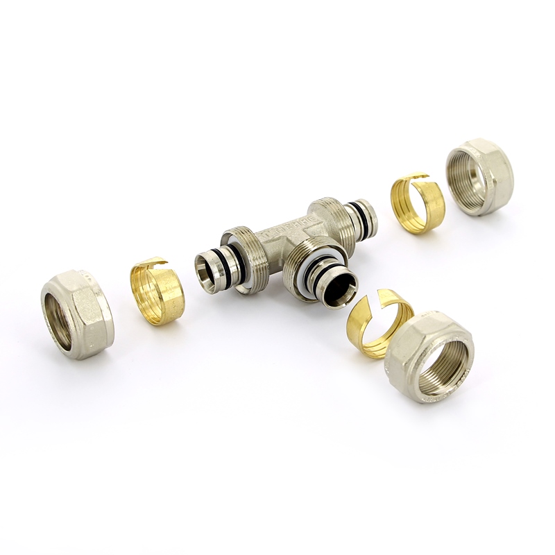 Тройник обжим никелированный TIEMME 32х26х26 1600095 - Вид №4