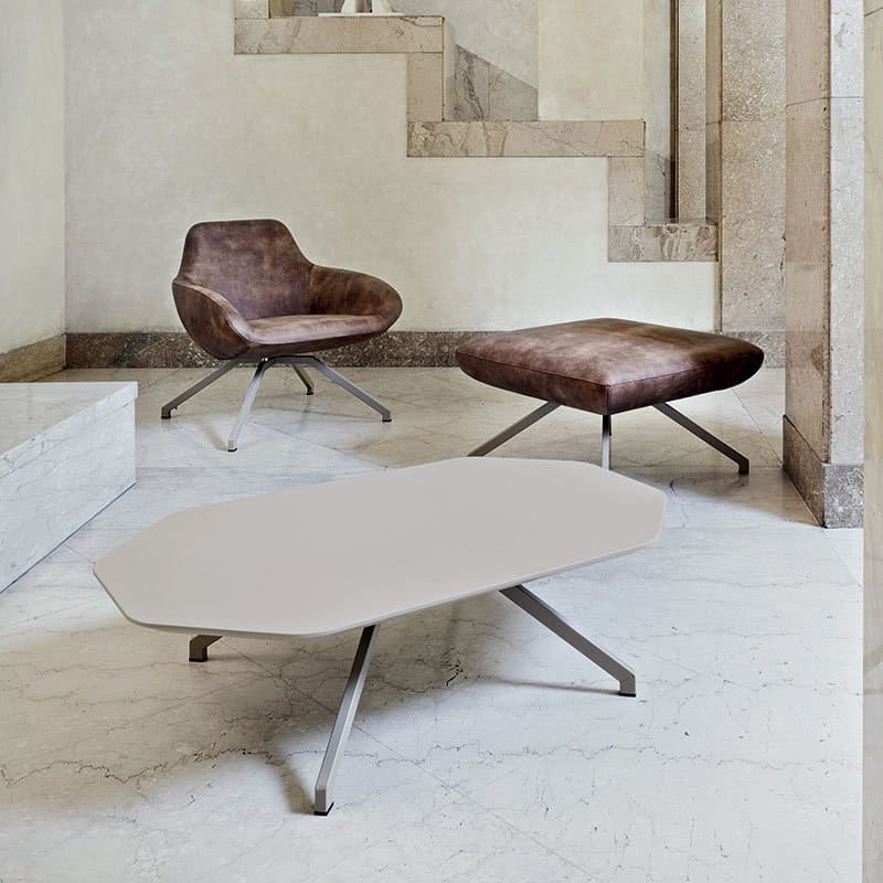 Низкий журнальный столик из шпона ALMA DESIGN X Table ARCH-00042652 - Вид №3