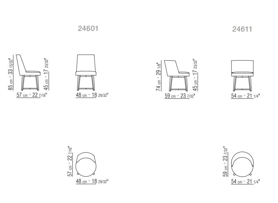Съемный тканевый мягкий стул с подлокотниками Flexform Hera ARCH-00139363 - Вид №3