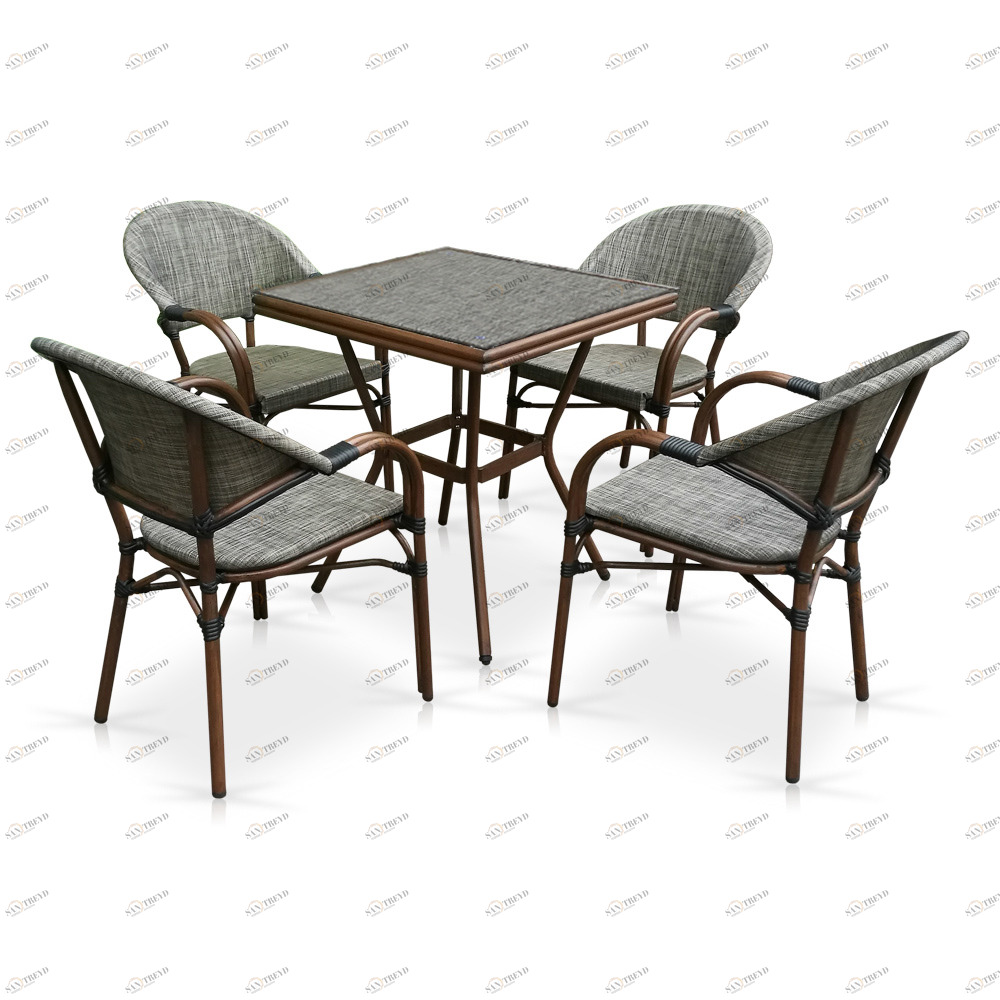 Комплект мебели из текстилена T130/C029-TX 70x70 4Pcs AFINA  00-3951373 Коричневый;черный 