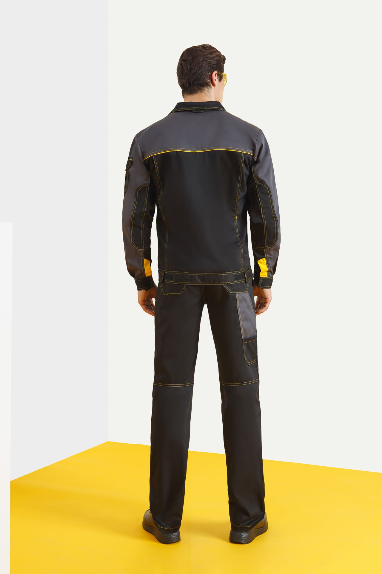 4956829 Костюм "Профессионал-2" черный-графит-желтый GENESIS  Летняя спецодежда  размер 52-54/170-176  - Вид №9