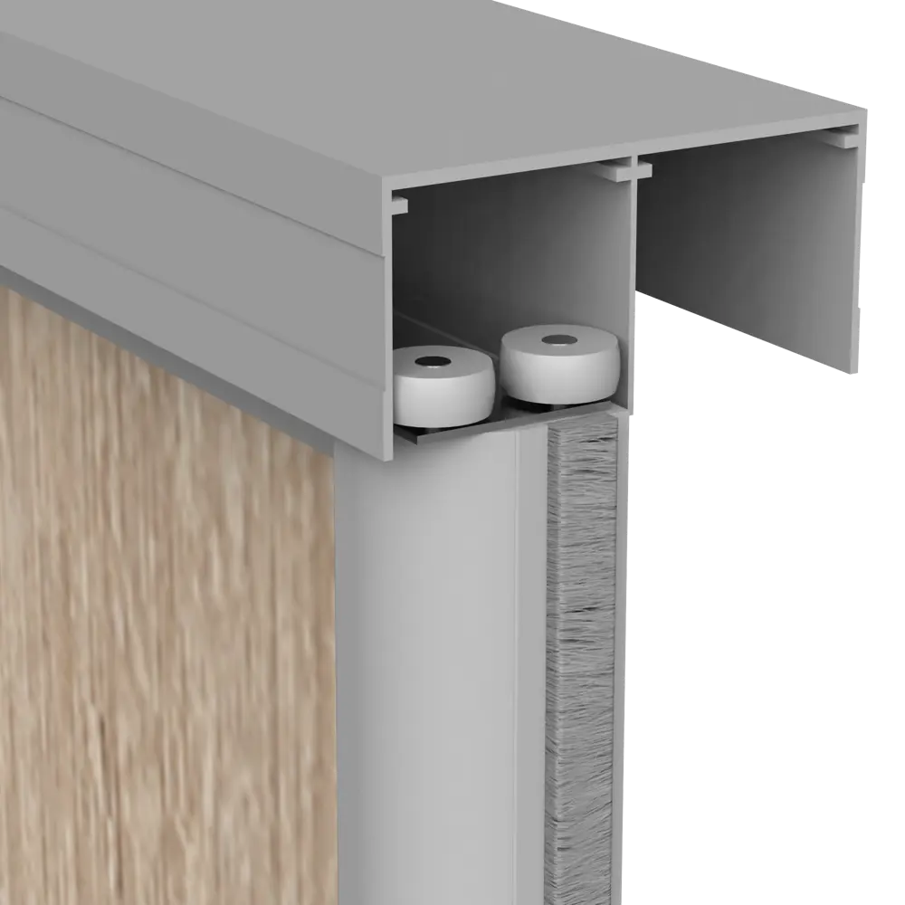 Дверь-купе KONSENSA 255.5x90.4 см МДФ цвет дуб сонома профиль матовое серебро STLM-2009185 - Вид №4