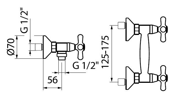 AM760102010 Смеситель для душа , золото Webert Armony - Вид №1