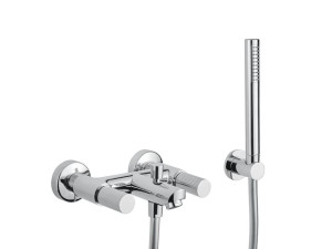 Хромированный латунный настенный смеситель для ванны