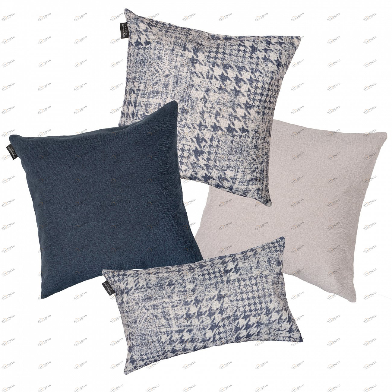Комплект чехлов для подушек ELZA BAILY ARBEN DECOR MAGIC ОДНОТОННЫЕ 321818 Серый;синий 