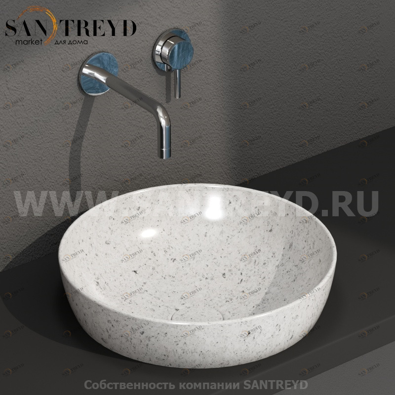 B6T38GG Встроенная раковина под столешницу круглая Ceramica Globo T-EDGE
