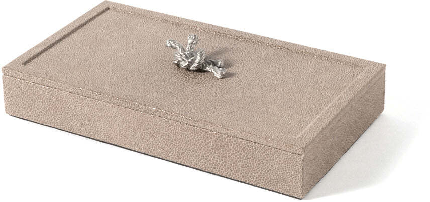 Прямоугольная шкатулка Thalia - 27X15XH9 см / металл-отделка_золото / плетеная кожа_черный