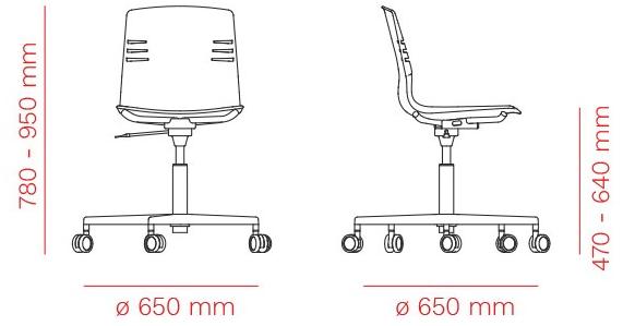 Mara 5-спицевый вращающийся стул с подлокотниками  3300  - Вид №9