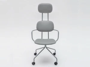 MDD Стул на козелке тканевый на колесиках New school