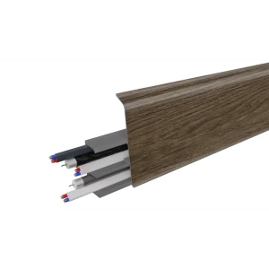 Плинтус напольный Prime ПВХ цвет дуб аоста 2220x2.2x72 мм