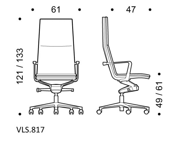 Тканевый поворотный операционный стул ICF Valea ARCH-00143232 - Вид №14