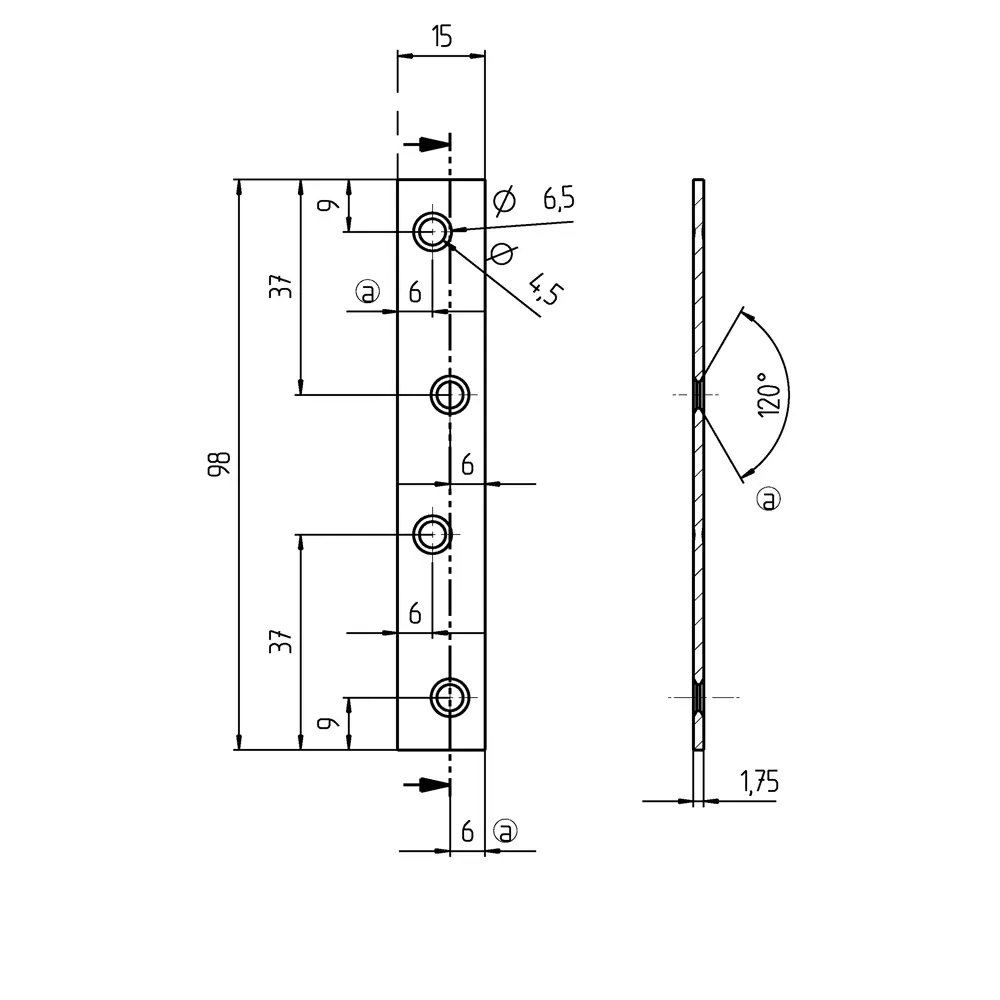 Пластина мебельная GAH ALBERTS 100x15x1.75 желтый цинк 10850746 STLM-2201206  - Вид №5