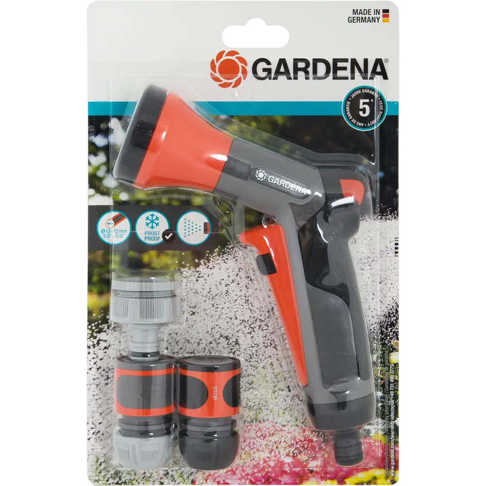 Набор Пистолет-распылитель для полива Gardena с коннектором 1/2" 1 режим 81907419 STLM-2206465  - Вид №5