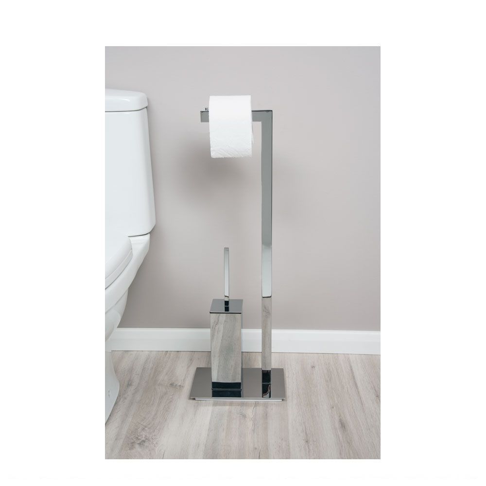 Держатель туалетной бумаги Aquanet 8217 (напольный, с ершиком)  - Вид №2