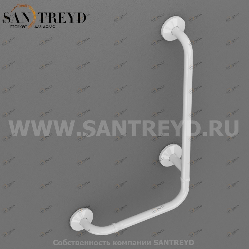 DS117 Угловая ручка с правой стойкой 35 см белая Globo AUSILIA Италия Ceramica Globo