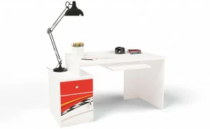 Стол модульный ABC-KING Г Тумба 400 La-Man ПРАВЫЙ красный