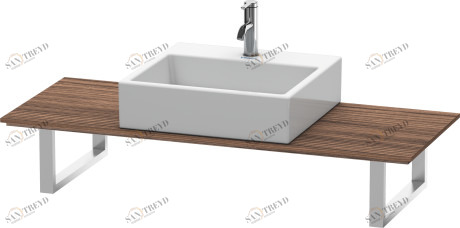 XL010C02121 Консоль для накладных раковин и встраиваемых умывальников, для пристенного варианта X-Large #XL010C 480 мм Орех темный декор Duravit