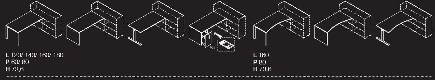 Las Mobili Модульный стол со встроенной полкой Oxi sun-id-1348844 - Вид №8