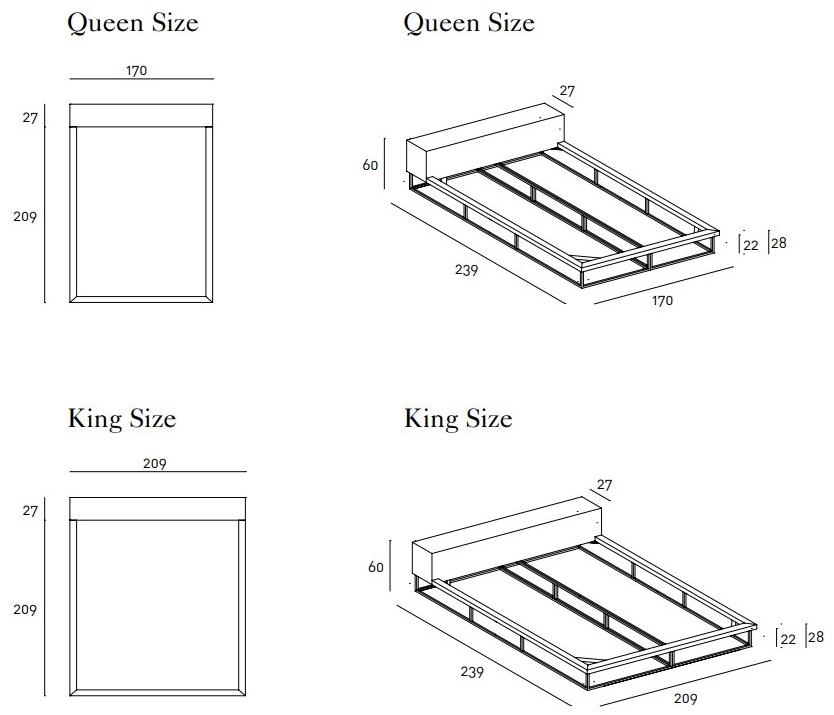 Living Divani Двуспальная кровать с мягким изголовьем Ile sun-id-1408949 - Вид №8