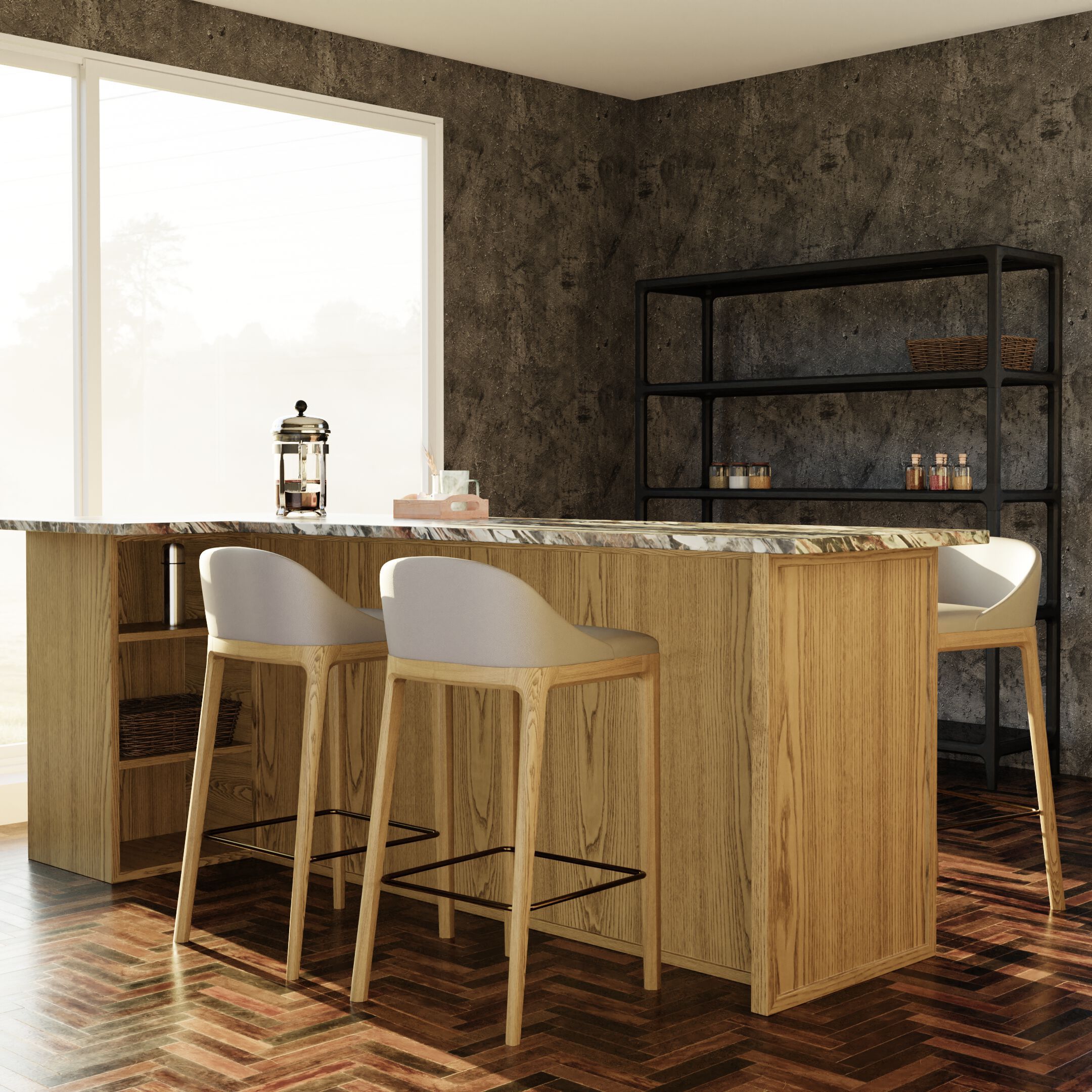 Высокий мягкий барный стул Morelato ARCH-00047738 - Вид №3