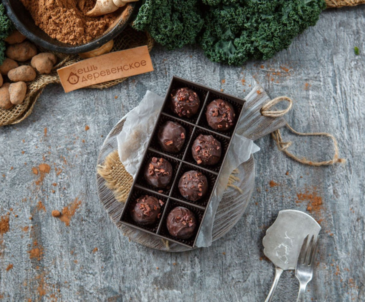 5555 Конфеты шоколадные трюфель "Классический" Вкусляндия 