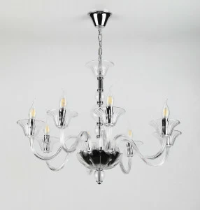 Подвесная люстра Rivoli Nudo 1008-208 RIVOLI ДИЗАЙНЕРСКИЕ, NUDO 336783 Хром;прозрачный