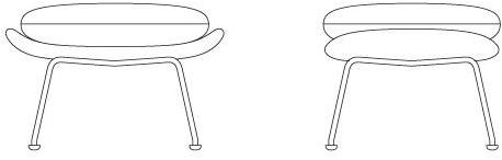 KNOLL Подставка для ног из ткани Womb™ sun-id-1470959 - Вид №5