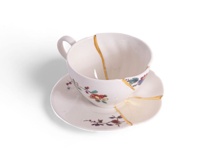 Набор фарфоровых чашек с блюдцем Seletti Kintsugi ARCH-00148691