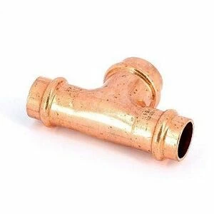 Тройник пресс18x22x18 медный IBP