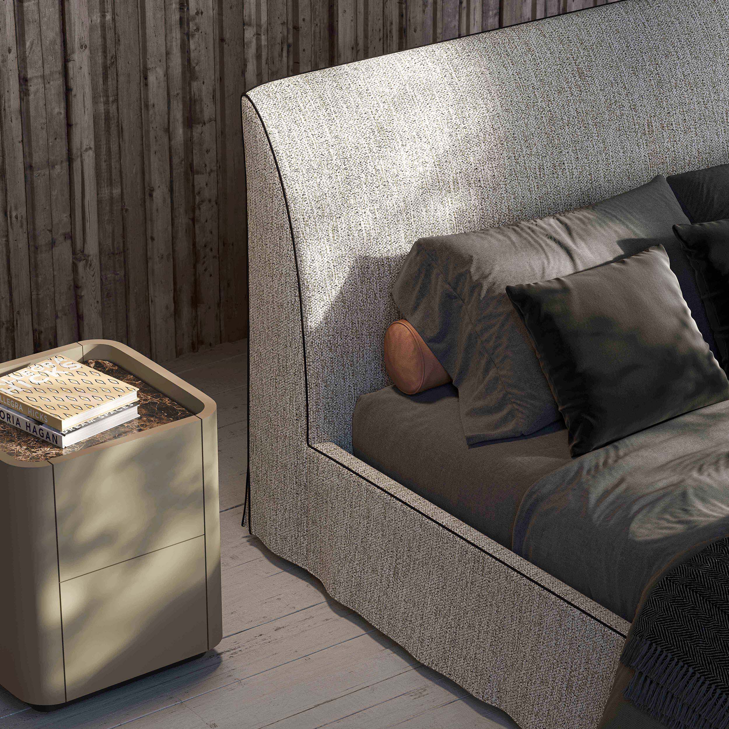 Тканевая кровать с мягким изголовьем Liu Jo Living Collection SOFTY ARCH-00084921 - Вид №3