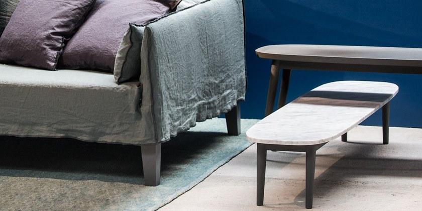 Gervasoni Овальный журнальный столик из мрамора и дерева Brick sun-id-1499904 - Вид №3