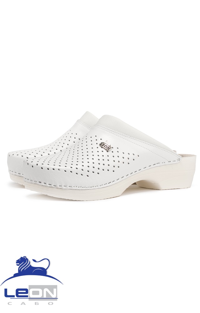 62026 Сабо "Leon LIGHT" мужские белые LEON  Сабо и сланцы размер 44 