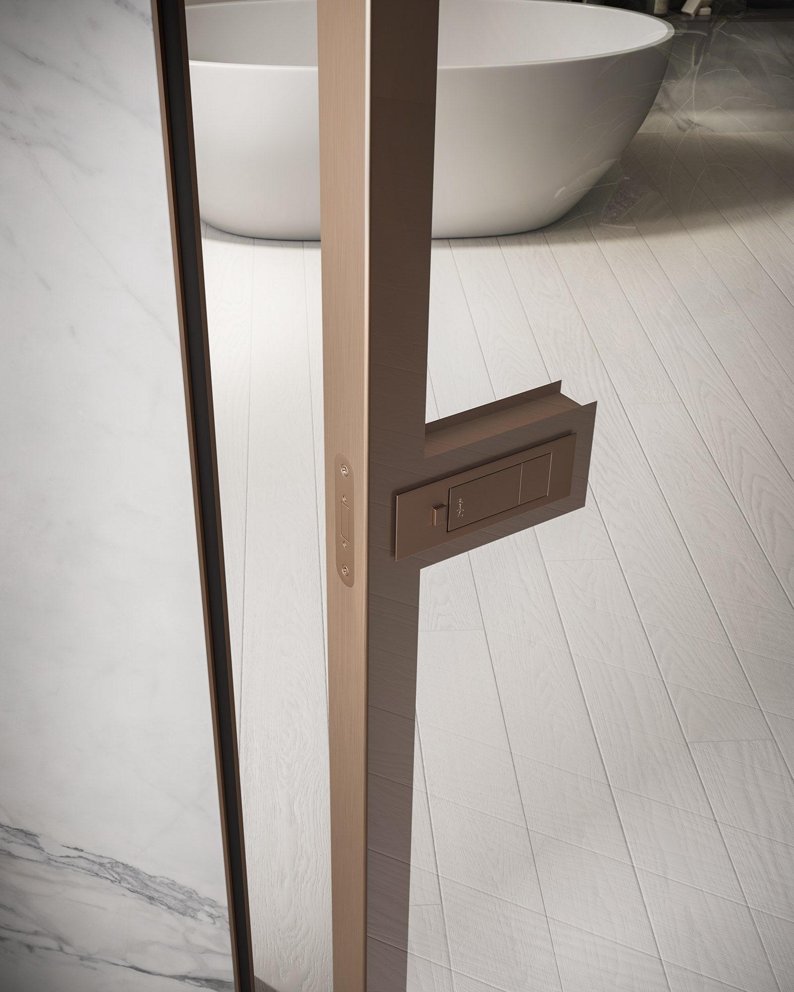 Стеклянная распашная дверь GAROFOLI Bisystem ARCH-00060514 - Вид №6