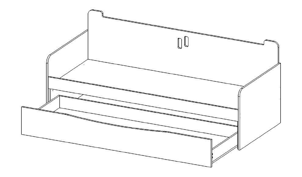 Подростковый диван-кровать с дополнительным спальным местом "Зевака Рокки" МАНДАРИН ЧУДИКИ 178785 Белый Santreyd  - Вид №4
