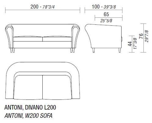 ESTEL GROUP Мягкий кожаный диван Antoni sun-id-1462269 - Вид №3